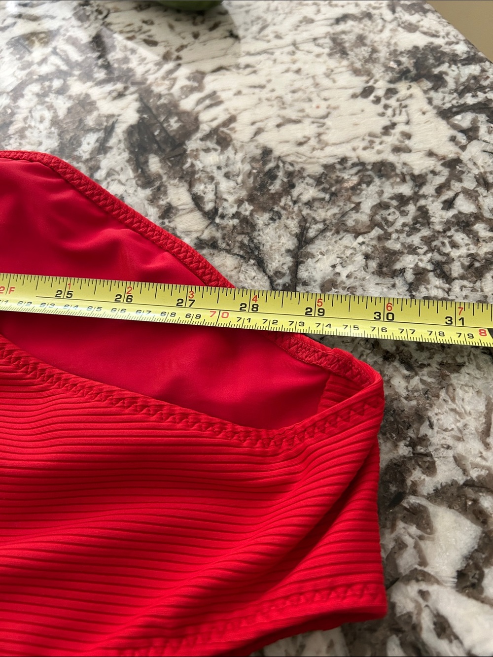 Fabletics Red Ribbed Racerback One-Piece - Picture 10 of 11